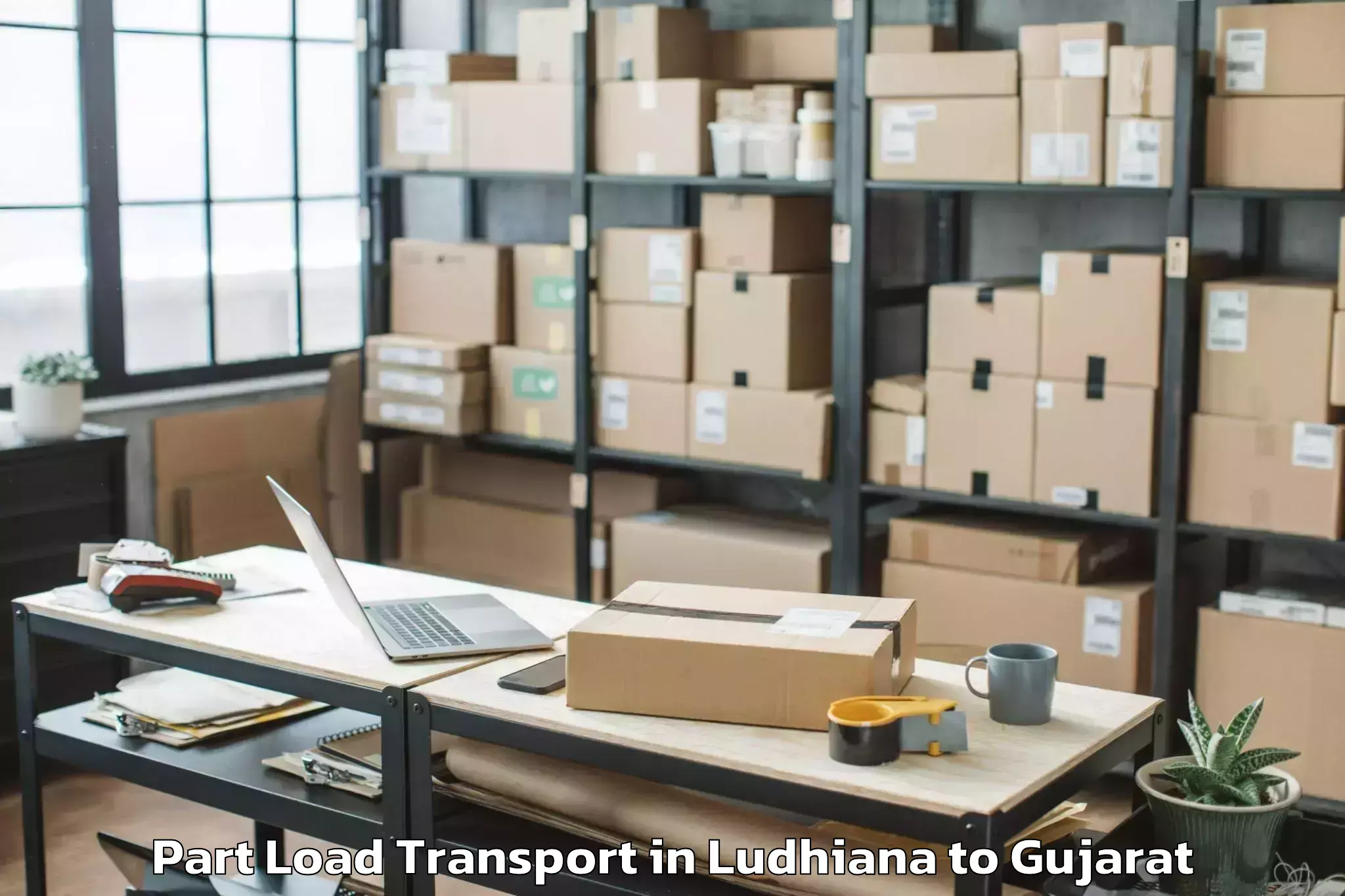 Leading Ludhiana to Mahudha Part Load Transport Provider